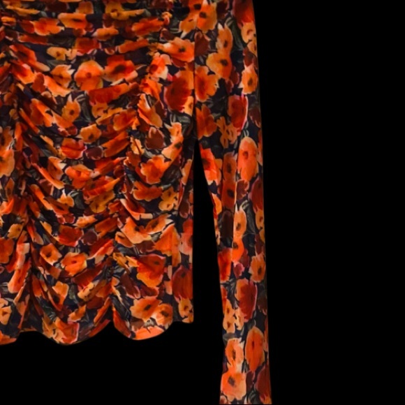 Sheer Floral Long Sleeve Top - Picture 2 of 3